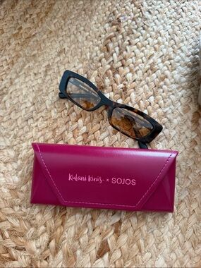 Kulani Kinis x Sojos Women's Rectangular Tortoiseshell Sunglasses - Brown Lenses